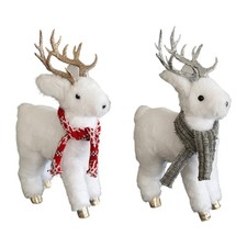 Stuffed Reindeer Xmas Ornament Christmas Figure Decoration Collectible