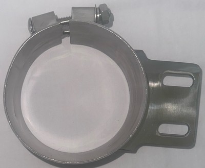 United Pacific 5  Wide SS Straight Bracket Mounting Clamp For Peterbilt, 10319
