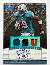 2007 UD Premier Patches Auto Rookie Ted Ginn Jr 14/15 Autograph RC #PP3-TG