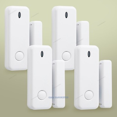 HOMSECUR 433MHz Wireless Door/Window Sensors 4pcs For WIFI 4G Alarm System