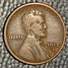 1913-S Lincoln Cent, VG, Very Good, Raw
