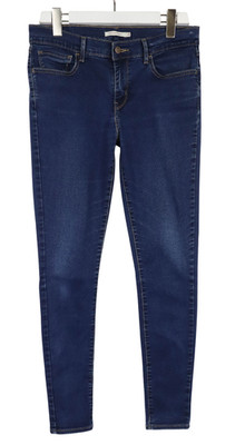 Levi's 710 Super Skinny Jeans Damen W31/L32 Neu Reißverschluss Fly Stretch Blau