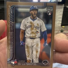 2025 Topps Series 1 Luis De Los Santos #13 Gold Rookie Card Blue Jays /2025. rookie card picture