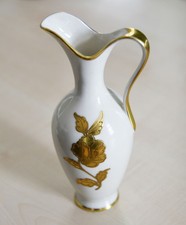 Porzellan Vase Waldershof Bavaria 16 Karat Gold Handmalerei