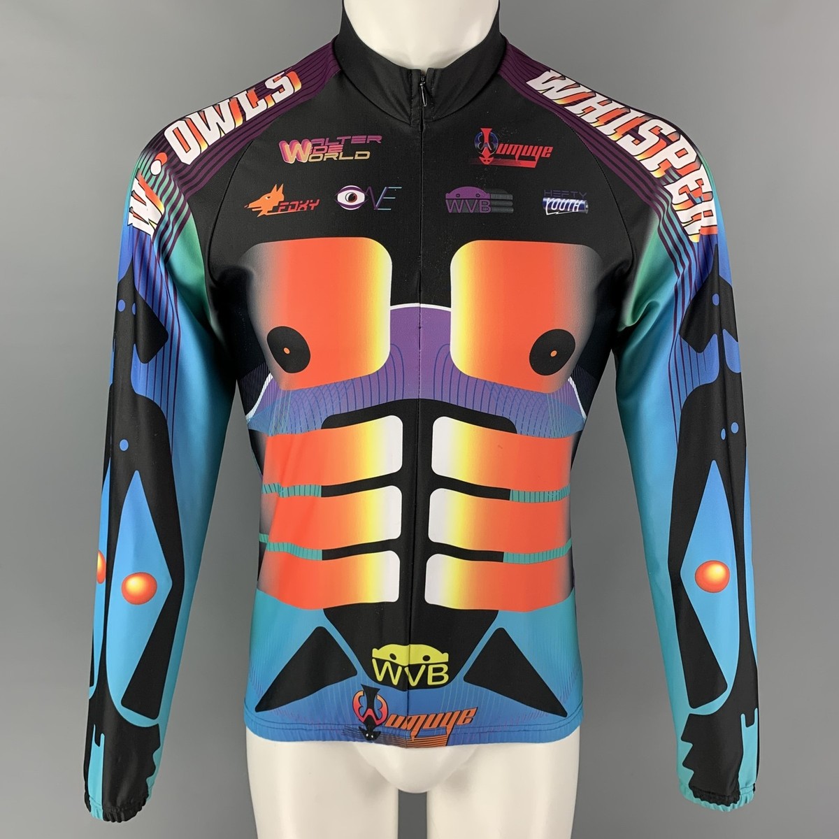 WALTER VAN BEIRENDONCK FW17 Size M Multicolor Graphic Nylon