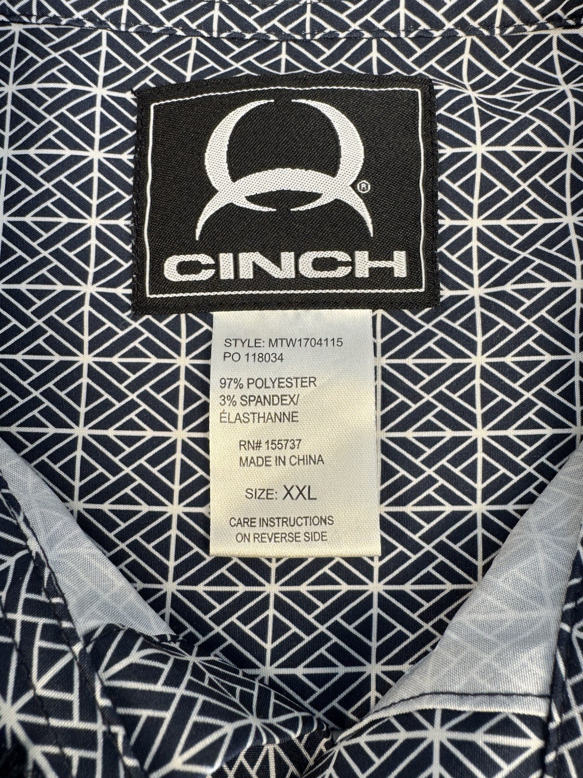 Mens Cinch Button Down Performance Patterned Shor… - image 4