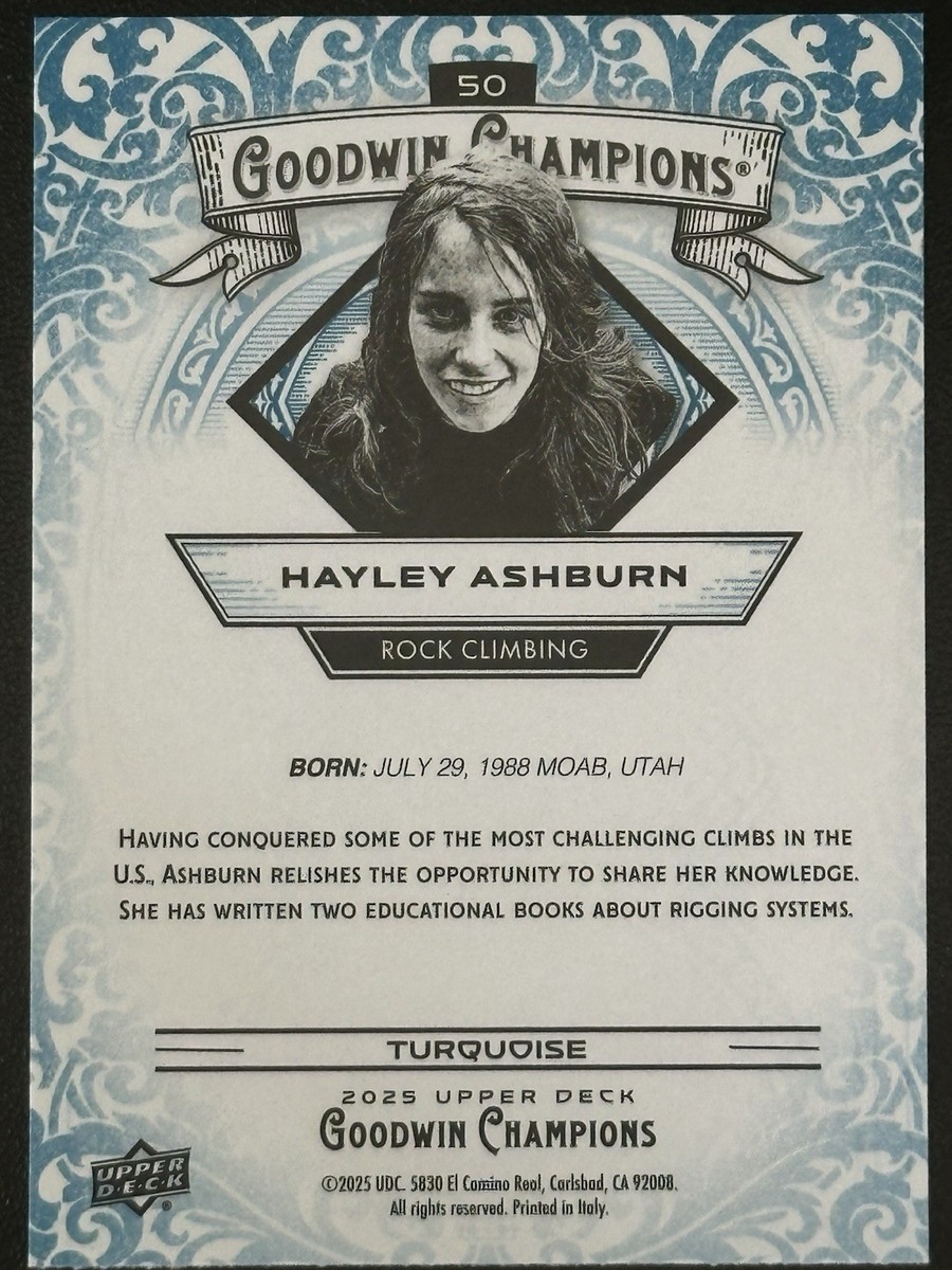 2025 Upper Deck Goodwin Champions HAYLEY ASHBURN #50 Turquoise