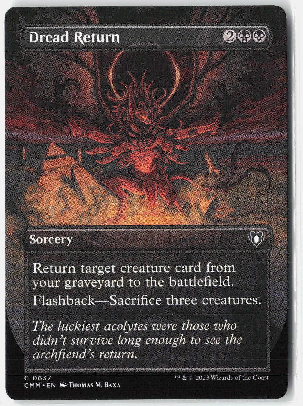 Dread Return (Borderless) C Commander Masters 637 NM