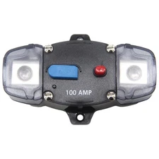 ZOOKOTO 12-48 Volt DC 100A Circuit Breaker with Manual Reset Blue Button,0-8 Gau