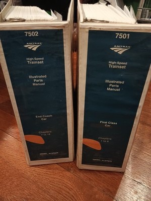 Amtrak Alstom Bombardier High Speed Train Illustrated Parts Manuals 7501 7502
