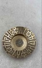 Brass Geometric Sunburst Round Shaped Mid Century Modernist Ashtray — photo 3