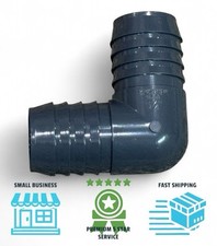 1-1/2" 90 PVC Insert Barbed Elbow Schedule 40 Grey Fitting Irrigation Poly Pipe