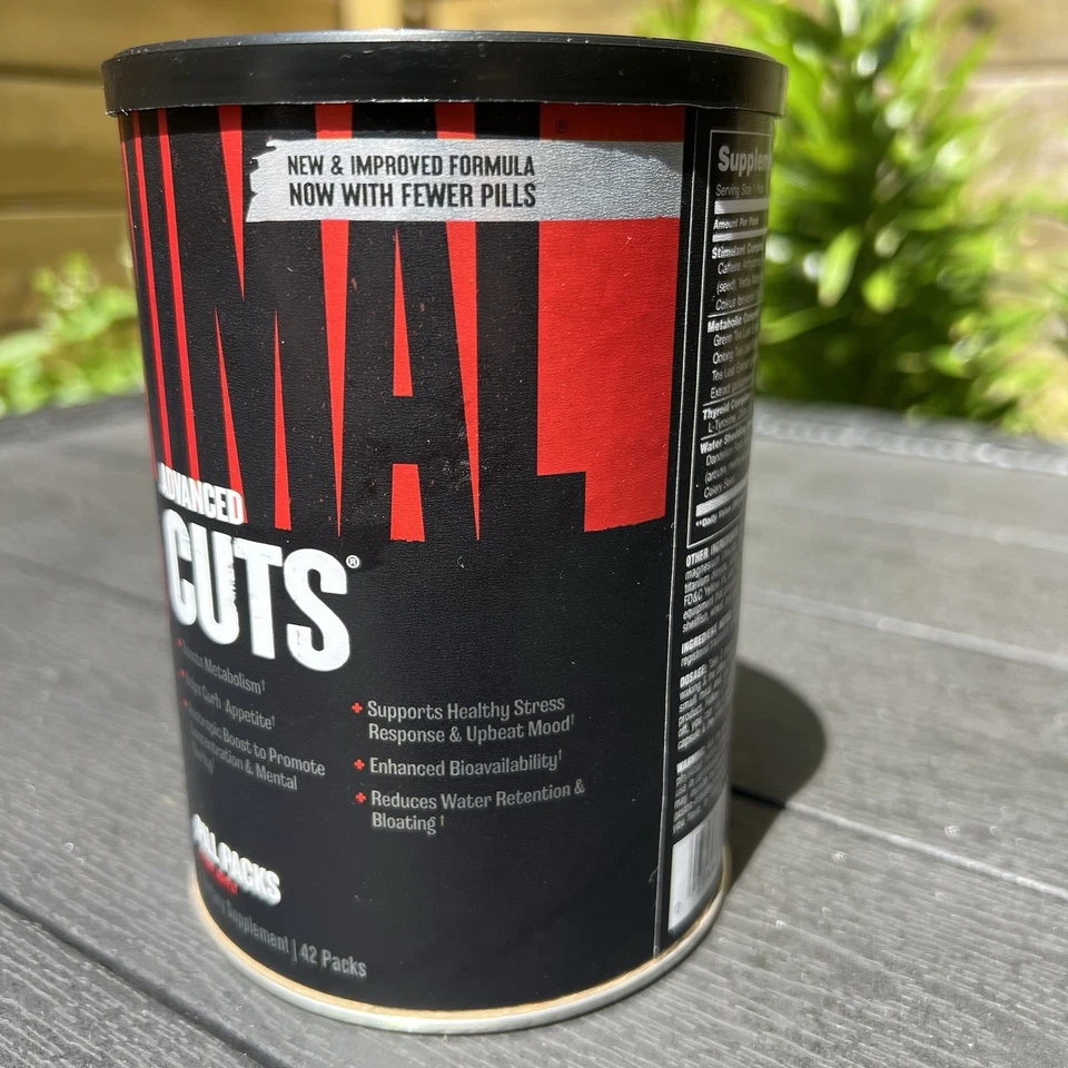 UNIVERSAL NUTRITION ANIMALES CUTS Quemador de Grasa Avanzado Todo en 1 Paquete de 42 EXP 06/27 Foto 3 de 4
