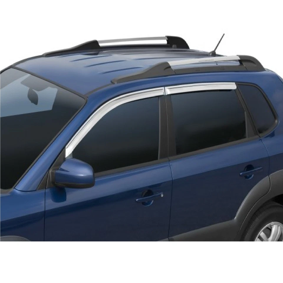 Putco 480257 4 Piece Tape On Chrome Window Visors for 05-08 Hyundai Tucson Foto 3 de 4