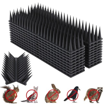 Bird Spikes, 20 Packs Deterrent, Raccoon for Outdoor Repelling Black
