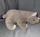 Gray/White/Black Rhinoceros Plush Stuffed Animal Soft Toy, Small 6-14 in — photo 1