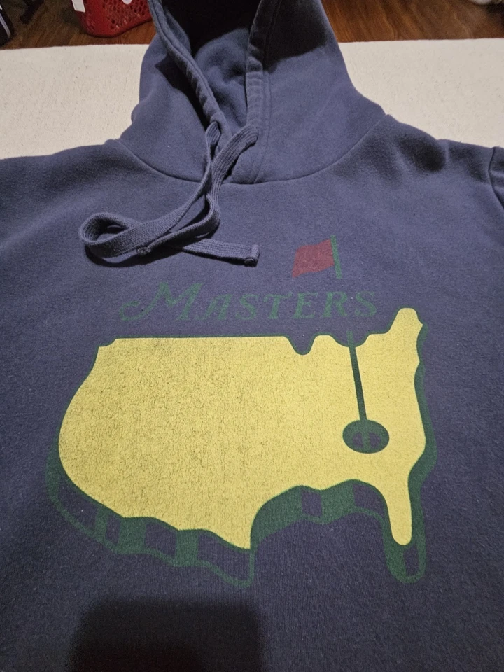 Masters Tournament Sudadera con Capucha Chaqueta Roja Azul Marino Golf EE. UU. Logo Pullover Mediano Ajustes L Foto 2 de 4