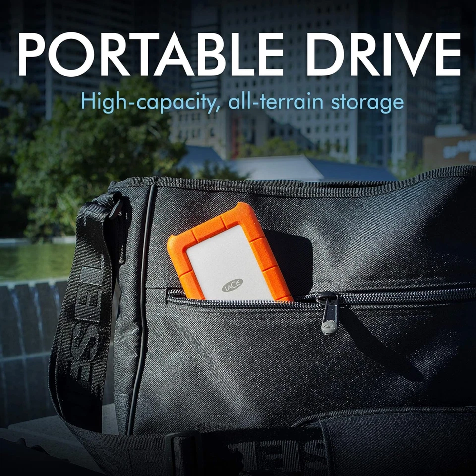 LaCie Rugged USB-C 5TB External Hard Drive Portable HDD Waterproof Shockproof - Image 3 of 4