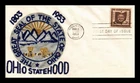 OHIO STATEHOOD 150TH ANNIVERSARY FDC SCOTT 1018 DARGIS VELVATONE US COVER