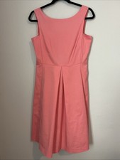 Talbots Petites Coral Pink Sleeveless Midi Sheath A Line Dress 4P