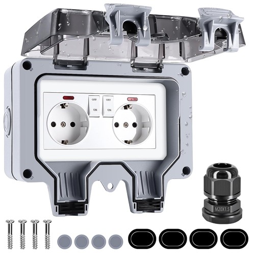 Wandsteckdose Für Den Außenbereich Wasserdicht&staubdicht Steckdose 250V 16A - Bild 24 von 24