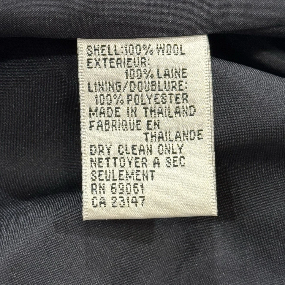 Blazer chaquetón vintage Talbots para mujer azul marino lana peinada doble botonadura 8 Foto 4 de 4