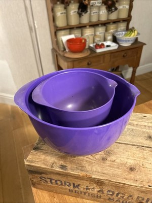 Vintage Mepal Rosi Melamin Denmark - Paar helllila Rührschüsseln - Retro!