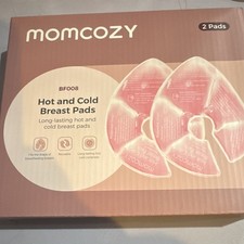 Momcozy BF008 Hot Cold Breast Pads, 2 Pads / 1 Pair, Pink