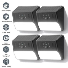 Cinnado Solar  Security Camera System Wireless Outdoor Home Wifi Human Detection