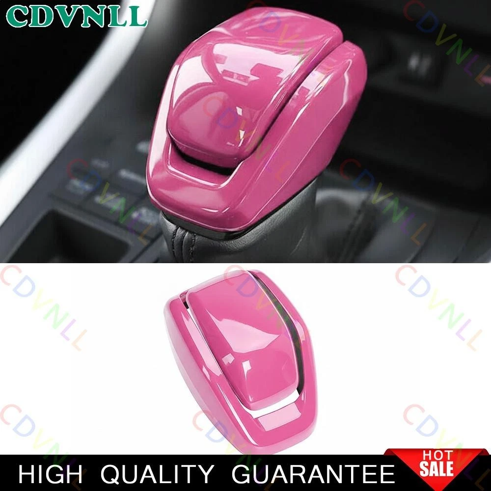 Central Console Gear Shift Knob Cover 2PCS For Toyota RAV4 2019-2024 Bright Pink
