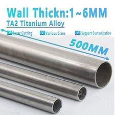 TA2 Titanium Tube Ti Pipe 0.5/1/1.5/2/3/4/5/6mm High Intensity Outer Dia 1-219mm