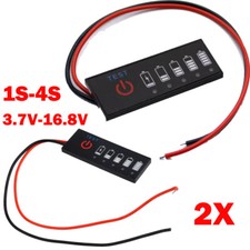 1S-4S Battery Level Indicator 18650 Lipo Li-ion Capacity Tester Meter 3.7V-16.8V
