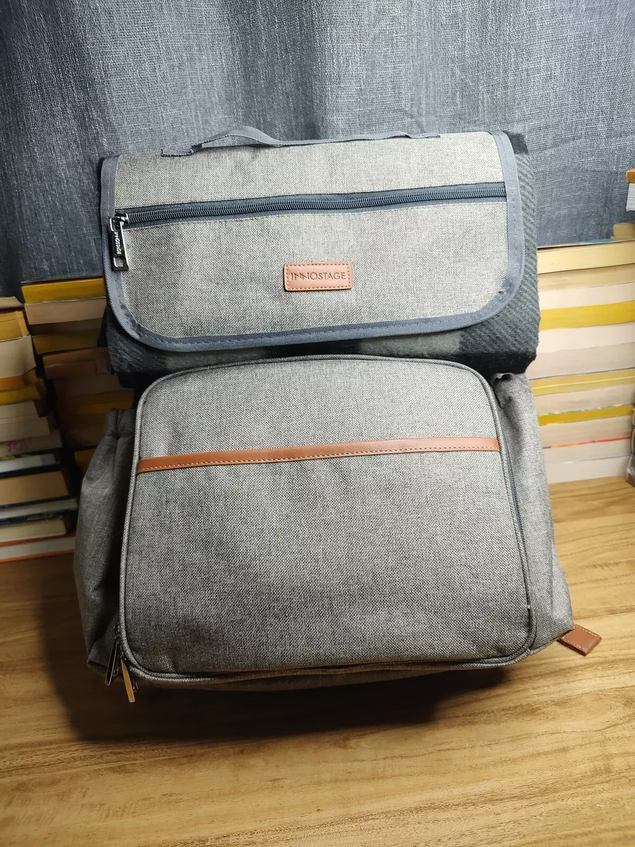 INNO STAGE Insulated Picnic Backpack for 4 Persons with Full Stainless Cutlery