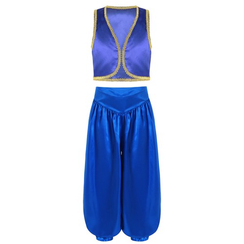 Kids Arabian Prince 2 Piece Vest Tops Harem Dance Pants Sets Costume Boys Sets - Picture 10 of 112