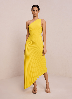 open lace back dress A.L.C. // Satin Delfina Pleated Dress – VSP Consignment main image 0