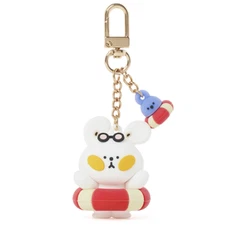 KAKAO FRIENDS A Tongue-Tied Angkko summer Figure Keyring  Keychain OFFICIAL MD