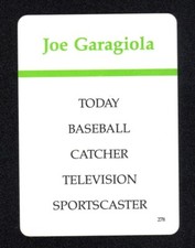 Joe Garagiola Baseball Player - Vintage 1991 Milton Bradley Game Card #278