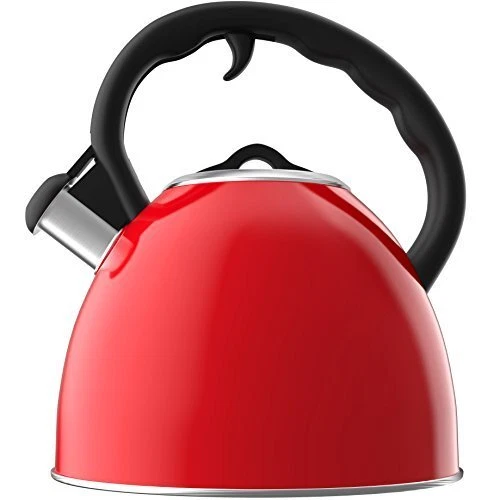 Vremi 2 quart Whistling Tea Kettle for Stovetop - Stainless Steel Hot Water Ke..