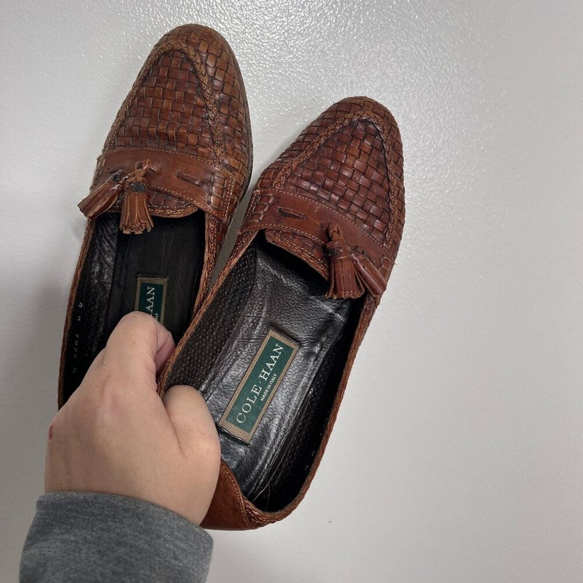 Cole Haan Black Leather Basket Weave Loafers Men’s Dress Shoes Size 9 Cole Haan Grant Canoe Bit Loafer in Black – Country Club Prep main image 2