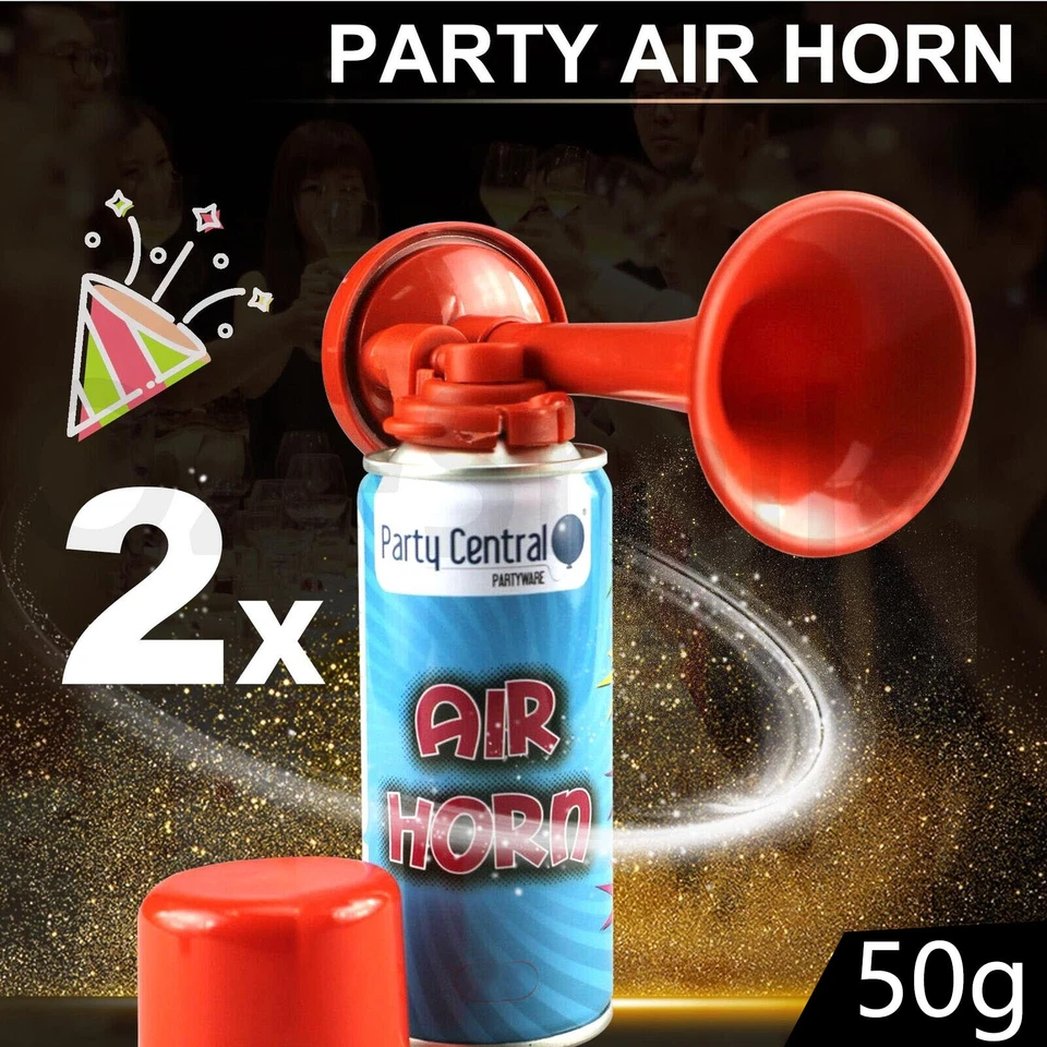 2 x Hand Held Party Air Horn For Party Games Sports Events Festivals 50g