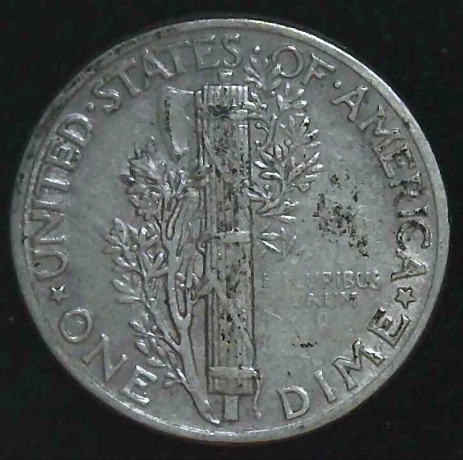 1943-P 10C Mercury Dime AU 90% Silver 23lwt0608-1 - Image 2 of 2