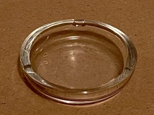 Vintage Clear Thick Glass Cigarette Table Ashtray 3 5/8'' X 0.75'' Round 3 Slot