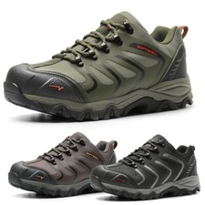 Men Lightweight Hiking Shoes Low Top Waterproof Trekking Trails Work Shoes