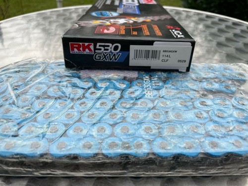 RK 530 ZXW Kette, blau für Suzuki GSX-R 1000, K1-K6, 01-06, 110 Glieder, blau - Bild 5 von 8