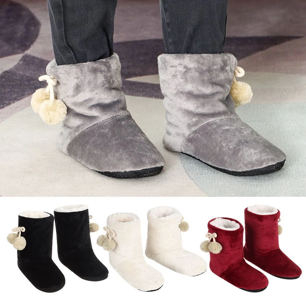 Ladies boot hot sale type slippers