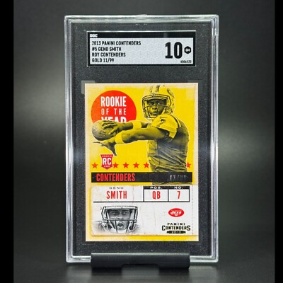 2013 Panini Contenders Football #5 Geno Smith Rookie Gold /99 SGC 10 RC