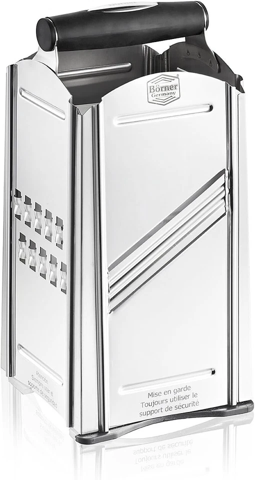 Börner Combi Chef Vierkantreibe, Edelstahl Reibe mit Auffangbehälter