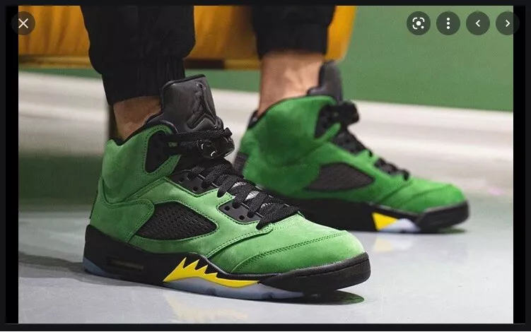 Nike Air Jordan 5 V Retro SE Apple Green Oregon Fire Red Concord