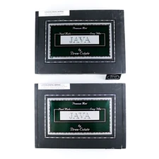 Lot of 2 Java Toro Mint Empty Wood Cigar Box 10" x 7.25" x 2"