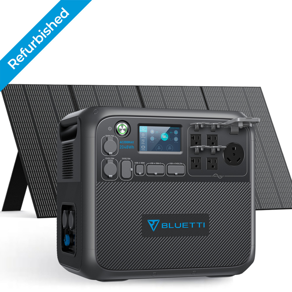 BLUETTI AC200MAX 2200W/2048Wh Power Station+350W Solar Panel BLUETTI AC200MAX 2200W/2048Wh Power Station+350W Solar Panel